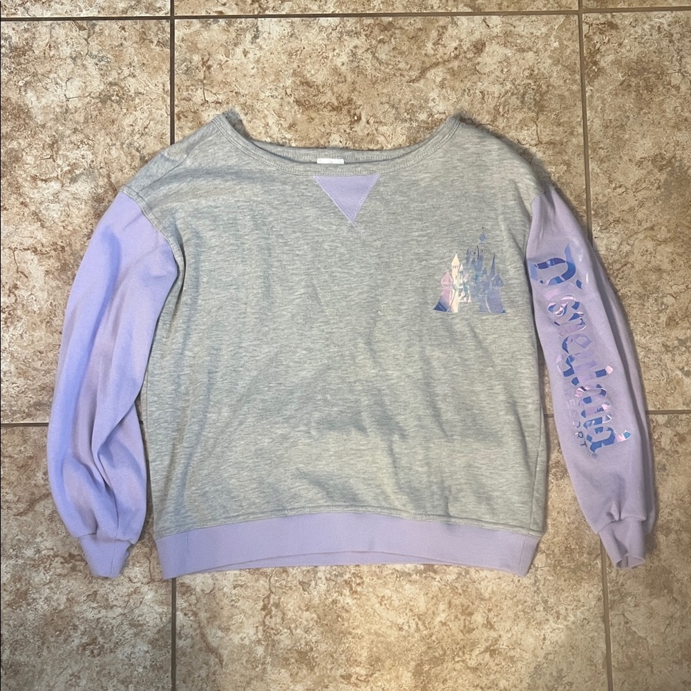 Disneyland Women’s purple and grey sweatshirt